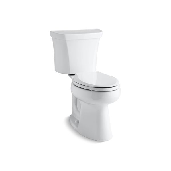 Kohler Toilet, Gravity Flush, Floor Mounted Mount, Elongated, White 3999-TR-0